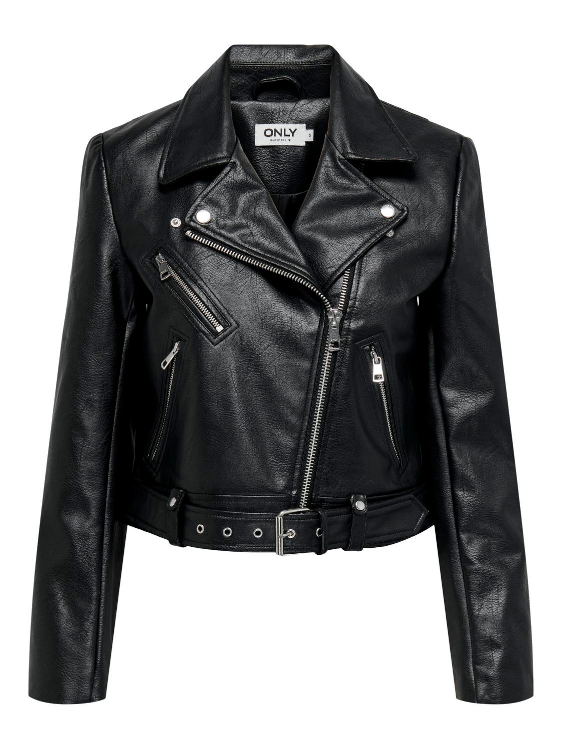 ONLY Biker collar Jacket -Black - 15296592