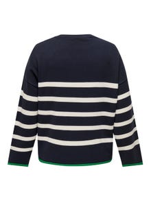 ONLY Curvy striped knitted pullover -Night Sky - 15296595