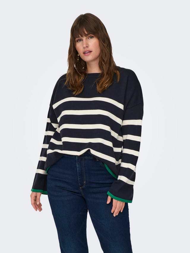 ONLY Curvy striped knitted pullover - 15296595