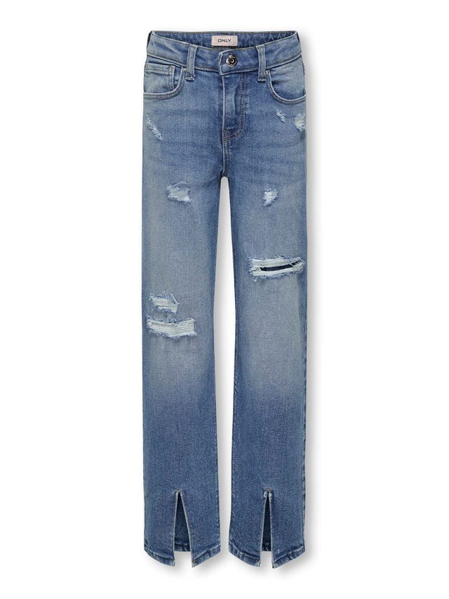 ONLY Wide Leg Fit Splittkant Jeans - 15296599