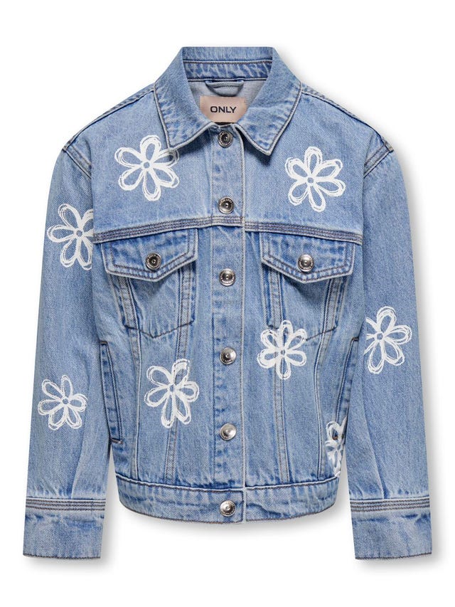 ONLY Denim jacket with flower print - 15296603