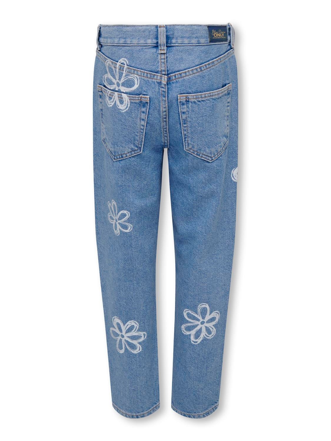 ONLY Jeans Straight Fit Vita media -Light Blue Denim - 15296606