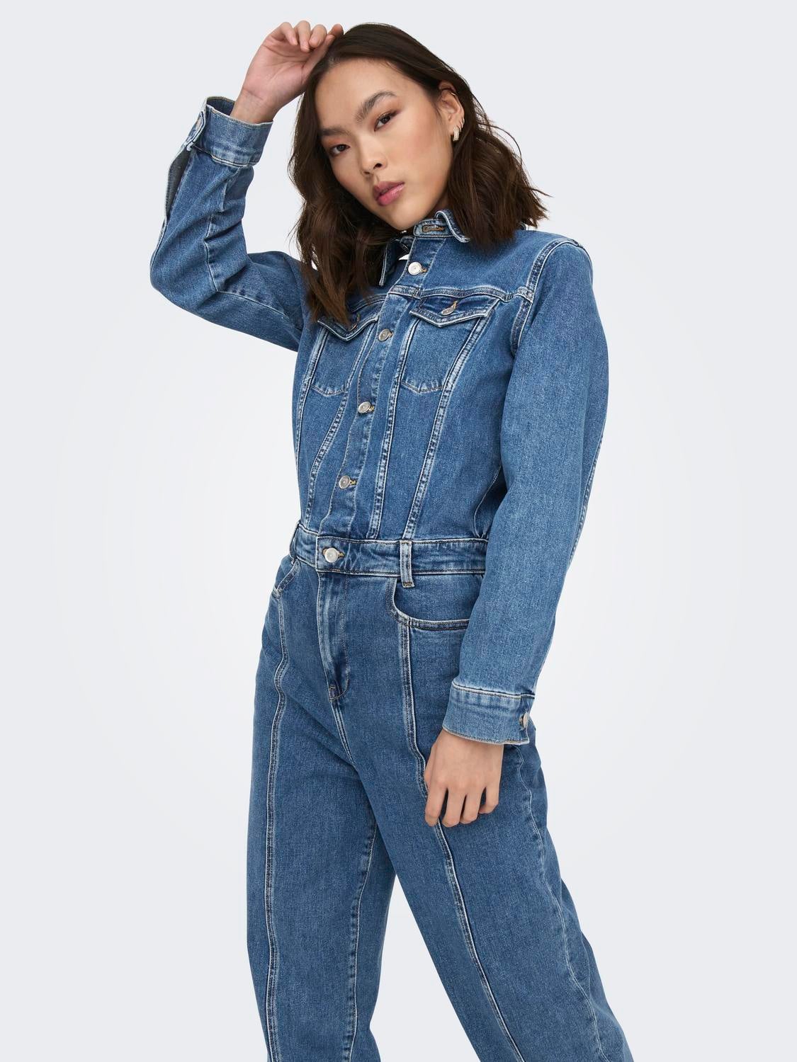 Only denim jumpsuit on sale