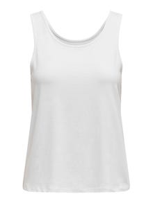 ONLY Regular Fit Round Neck Tank-Top -White - 15296628