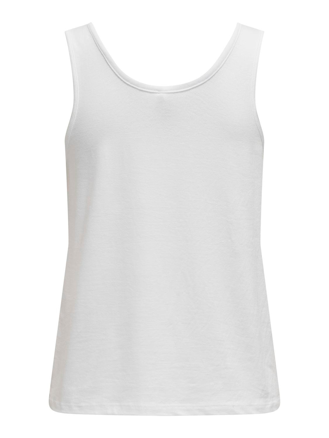 ONLY Regular Fit Round Neck Tank-Top -White - 15296628