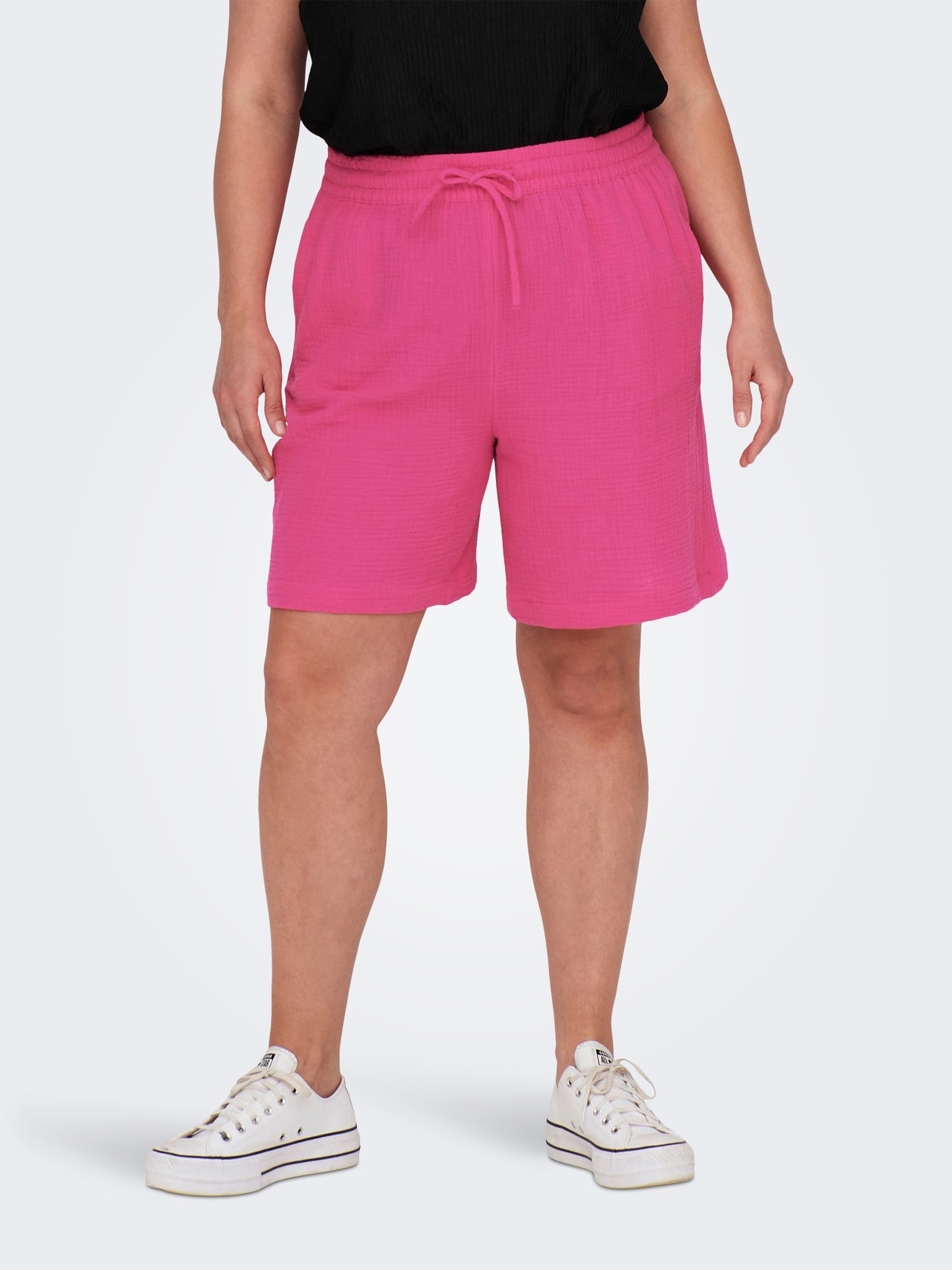 ONLY Curvy bindebånds shorts -Fuchsia Purple - 15296629