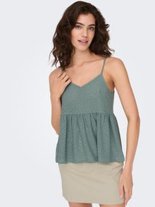 ONLY Loose Fit V-Neck Top -Chinois Green - 15296635