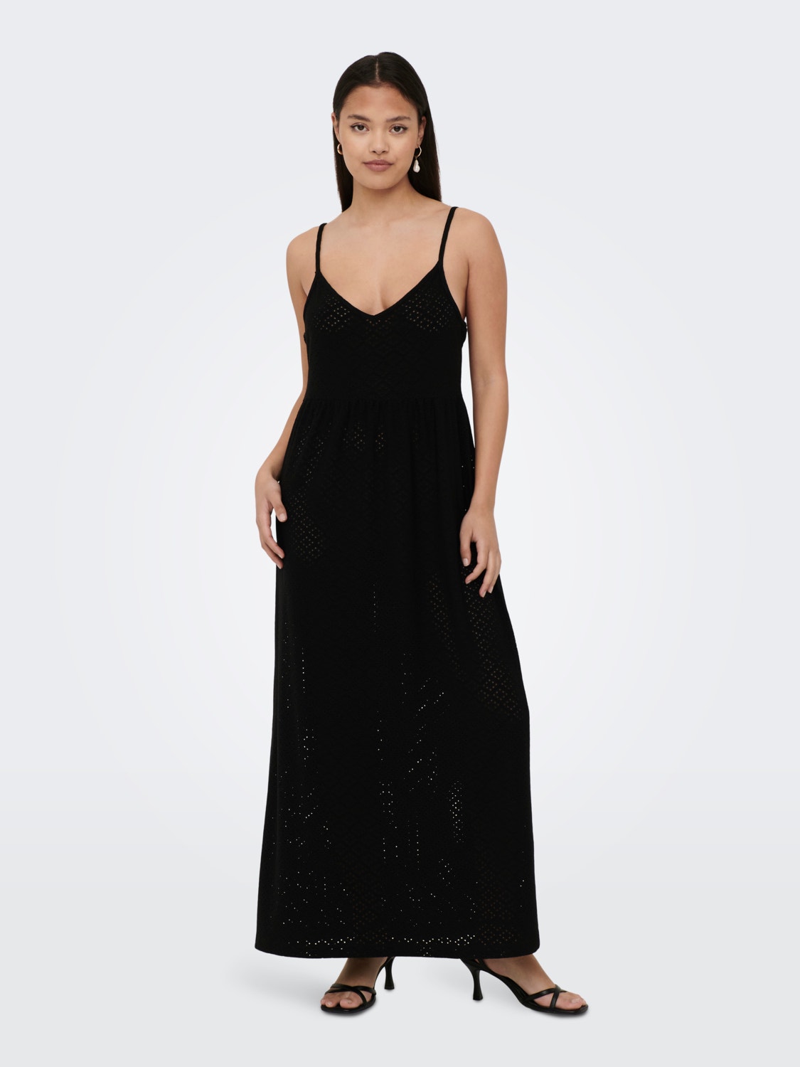 ONLY V-Hals Maxi Dress -Black - 15296637