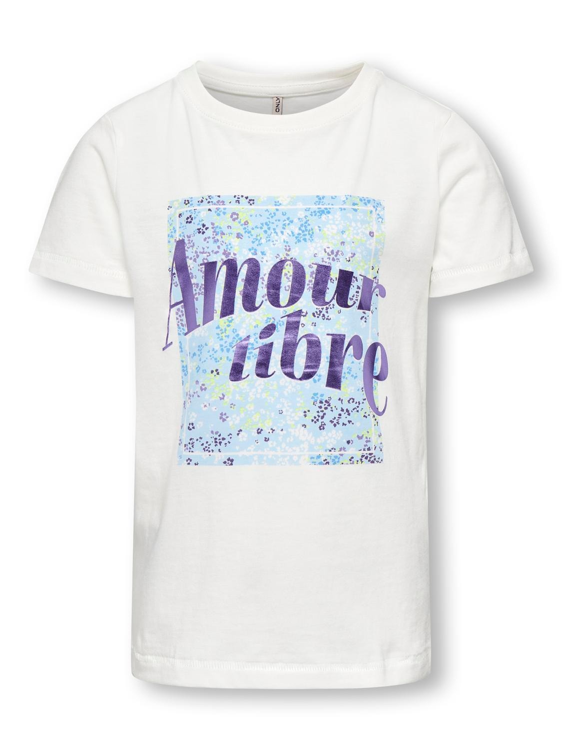 ONLY Camisetas Corte regular Cuello redondo -Cloud Dancer - 15296728