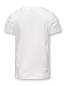 ONLY Krój regularny Okrągły dekolt T-shirt -Cloud Dancer - 15296728