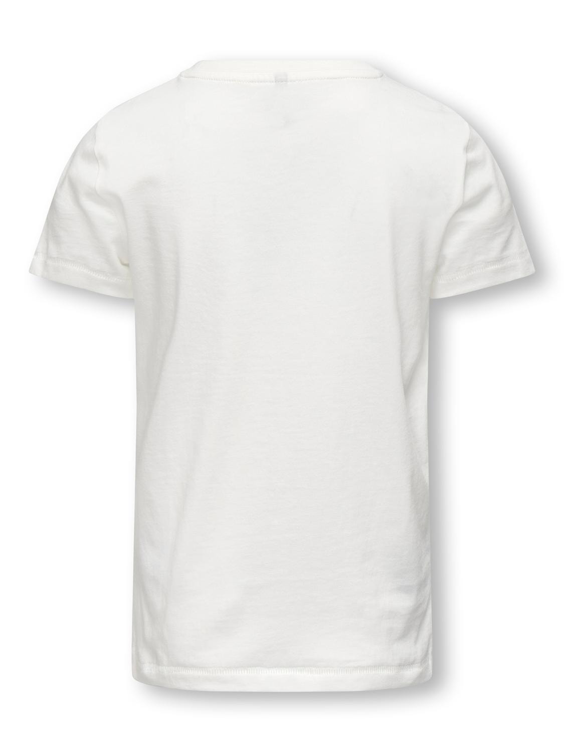 ONLY Regular Fit Round Neck T-Shirt -Cloud Dancer - 15296728