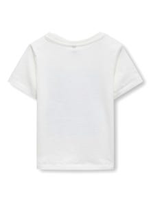 ONLY Mini print t-shirt -Cloud Dancer - 15296732
