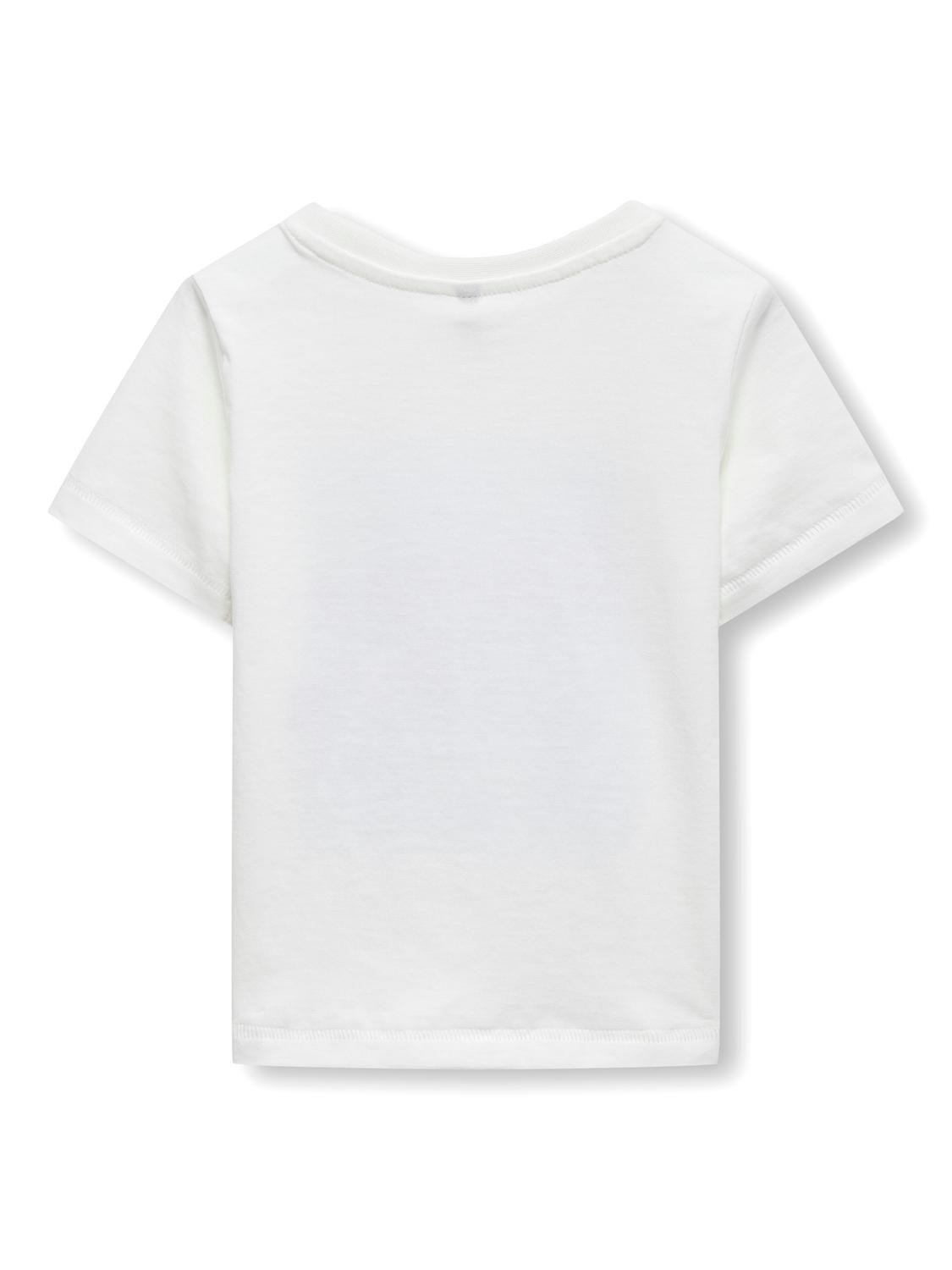 ONLY Normal geschnitten Rundhals T-Shirt -Cloud Dancer - 15296732