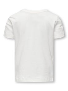 ONLY Normal geschnitten Rundhals T-Shirt -Cloud Dancer - 15296737