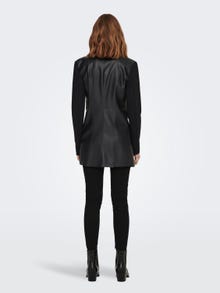 ONLY Tall imiteret læder jakke -Black - 15296759