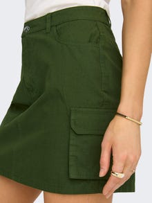 ONLY Medelhög midja Kort kjol -Rifle Green - 15296878