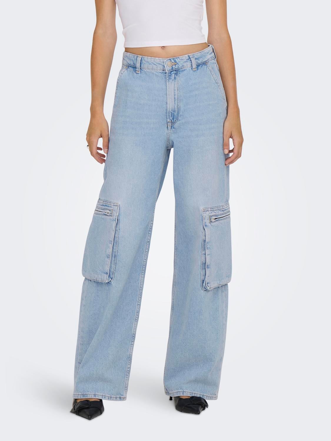 Onlhope Sehr Hohe Taille Weiter Beinschnitt Jeans