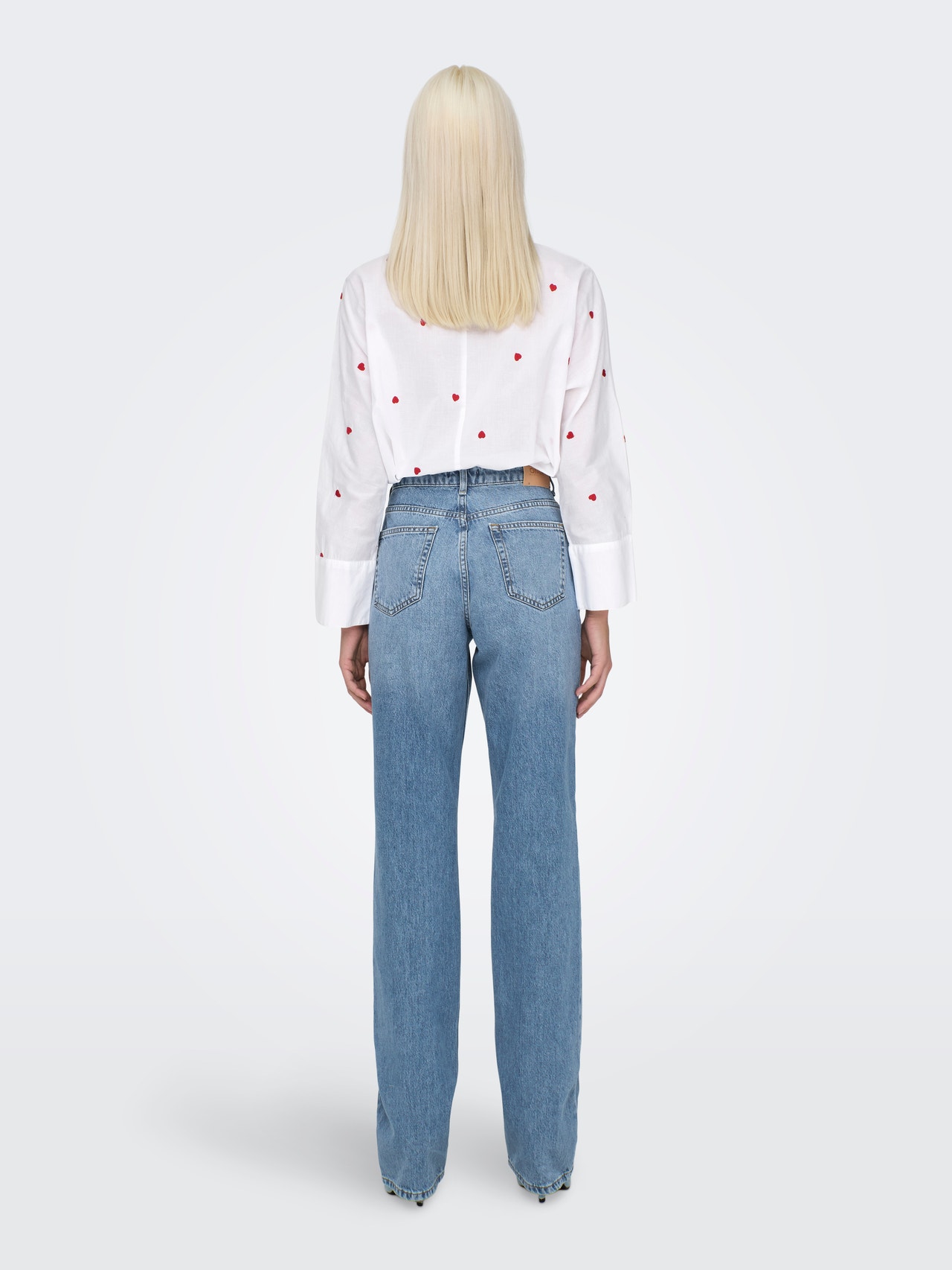 ONLY ONLJACI Taille moyenne Straight Fit Jeans -Light Blue Denim - 15296921