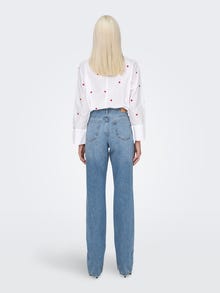 ONLY ONLJACI Taille moyenne Straight Fit Jeans -Light Blue Denim - 15296921