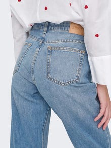 ONLY ONLJACI Taille moyenne Straight Fit Jeans -Light Blue Denim - 15296921