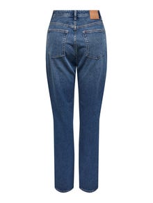 ONLY Jeans Straight Fit Taille moyenne -Medium Blue Denim - 15296923