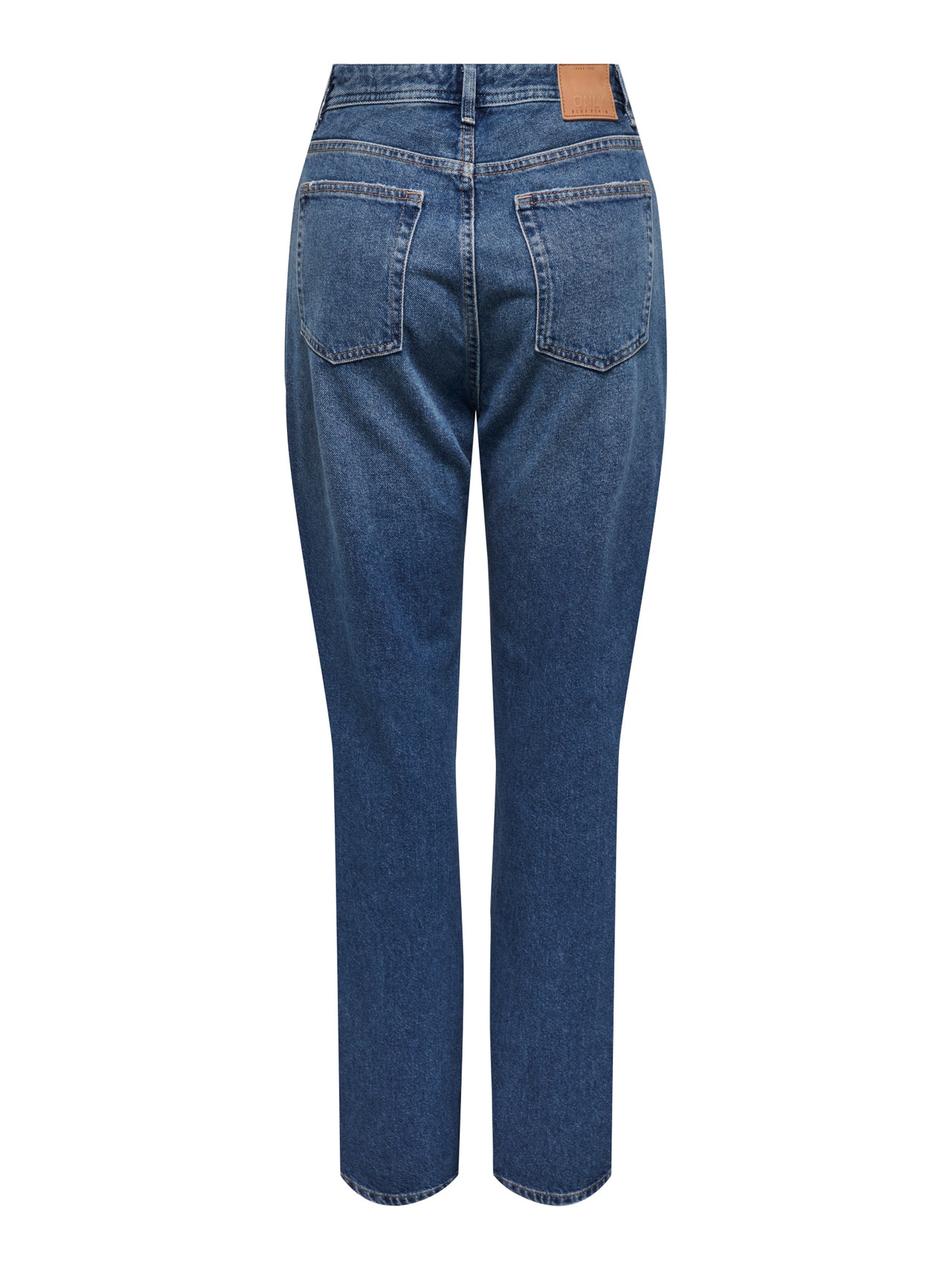 ONLY Straight Fit Mid waist Jeans -Medium Blue Denim - 15296923