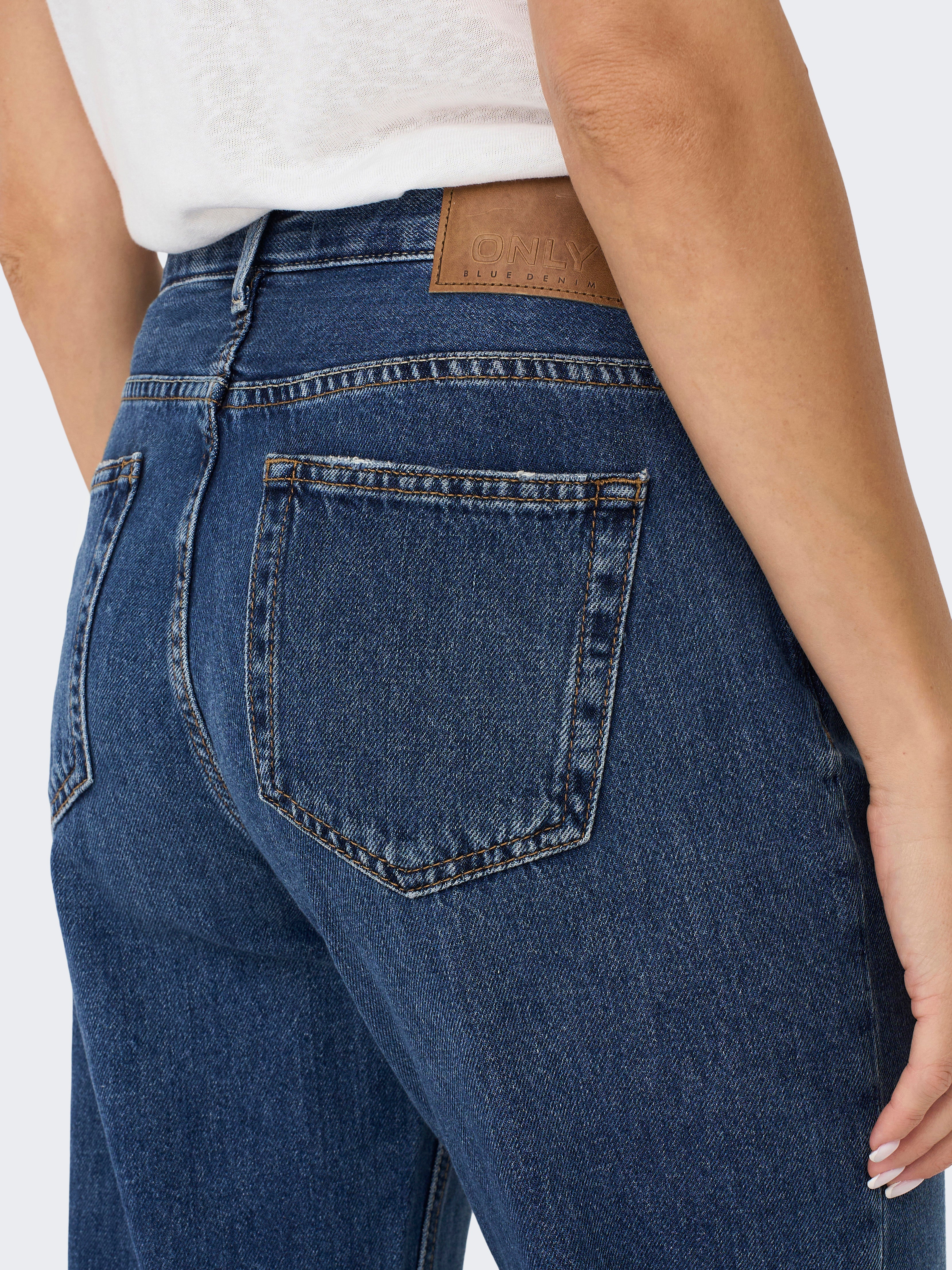 ONLJACI Mid waist Straight Fit Jeans | Medium Blue | ONLY®