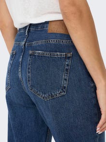 ONLY Rak passform Medelhög midja Jeans -Medium Blue Denim - 15296923