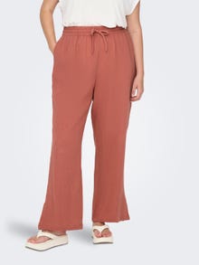 ONLY Curvy flared cotton trousers -Canyon Rose - 15296932