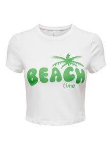 ONLY T-shirts Regular Fit Col rond -Bright White - 15296958