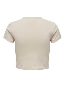 ONLY Regular Fit O-hals T-skjorte -Sandshell - 15296958