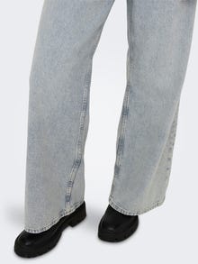 ONLY Jeans Wide Leg Fit Taille basse -Light Blue Denim - 15296977