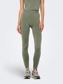 ONLY Tight Fit Høy midje Leggings -Dusty Olive - 15296999