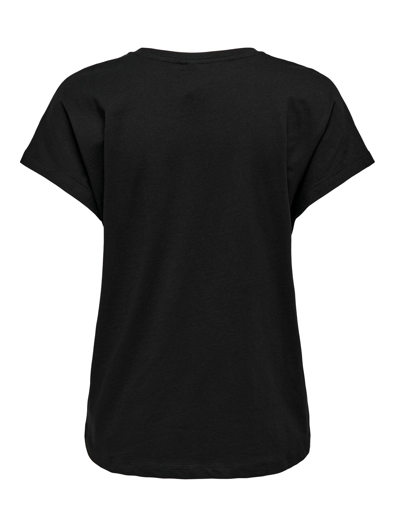 ONLY Camisetas Corte loose Cuello redondo -Black - 15297020