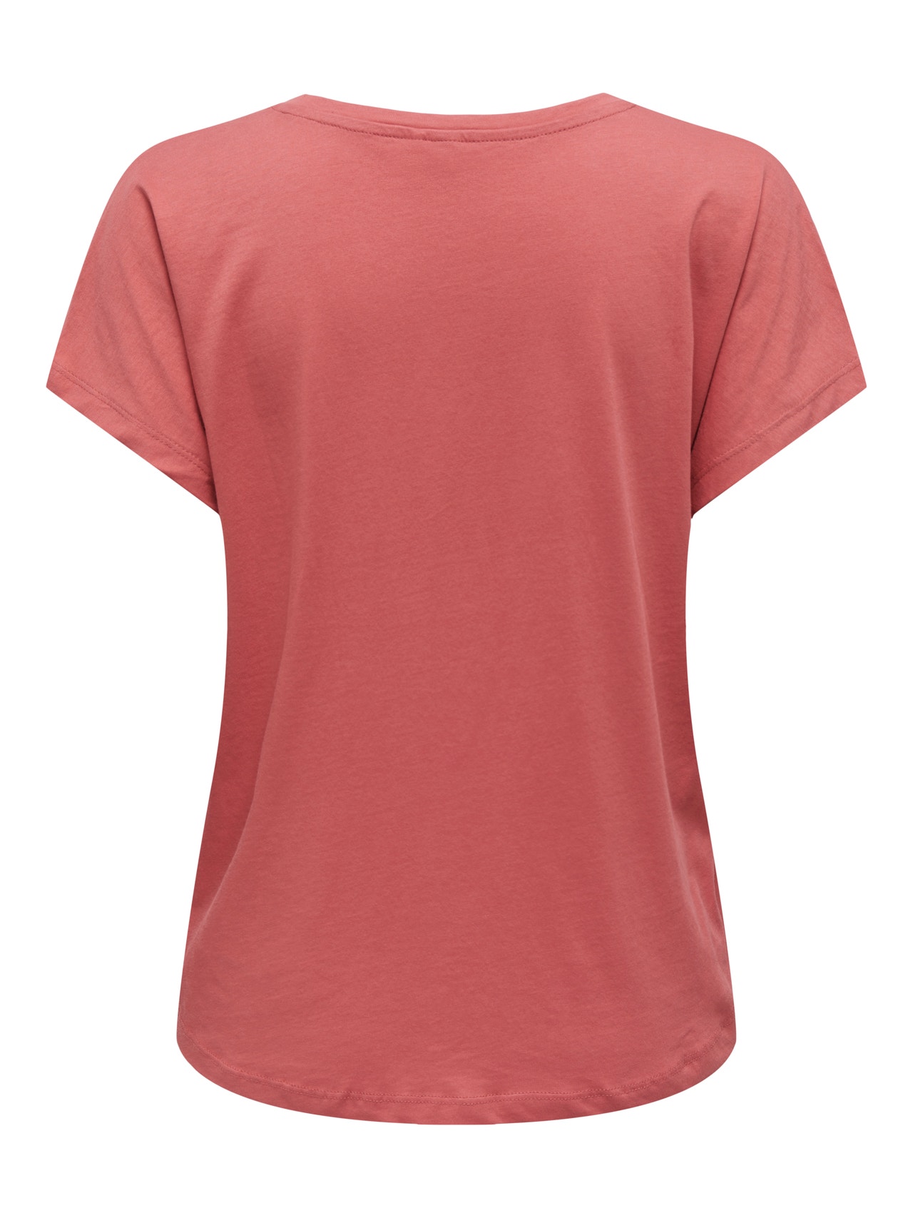 ONLY Camisetas Corte loose Cuello redondo -Mineral Red - 15297020