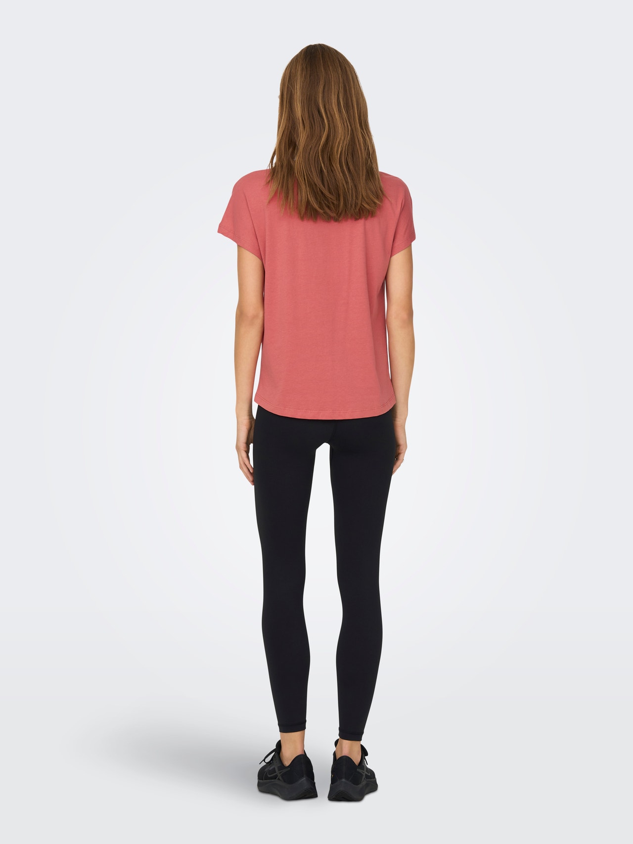 ONLY Loose Fit Round Neck T-Shirt -Mineral Red - 15297020