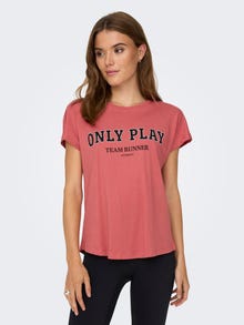 ONLY Loose Fit Round Neck T-Shirt -Mineral Red - 15297020
