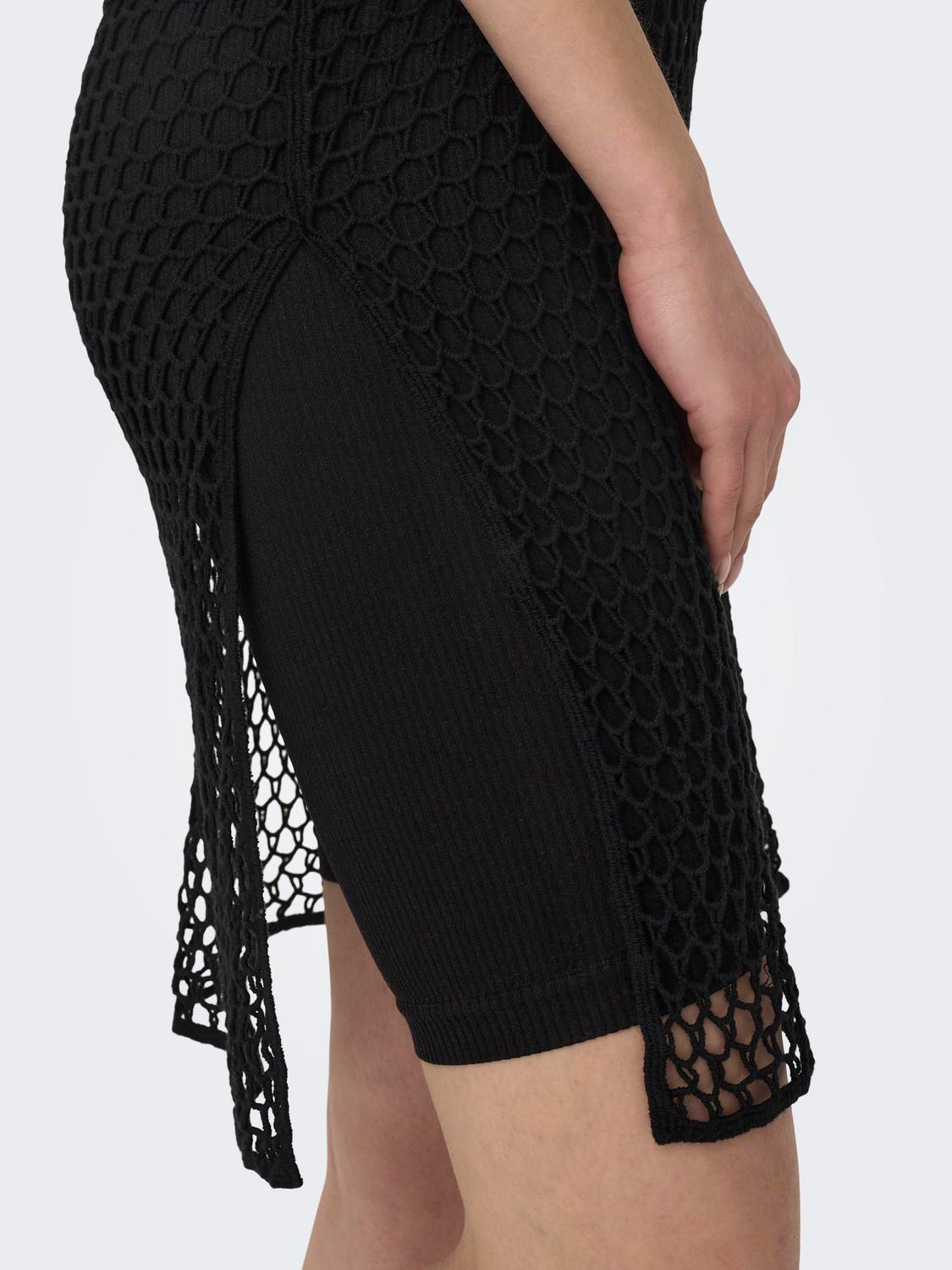 ONLY Midi skirt with lace detail -Black - 15297075