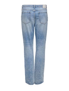 ONLY Rak passform Medelhög midja Jeans -Light Blue Denim - 15297087