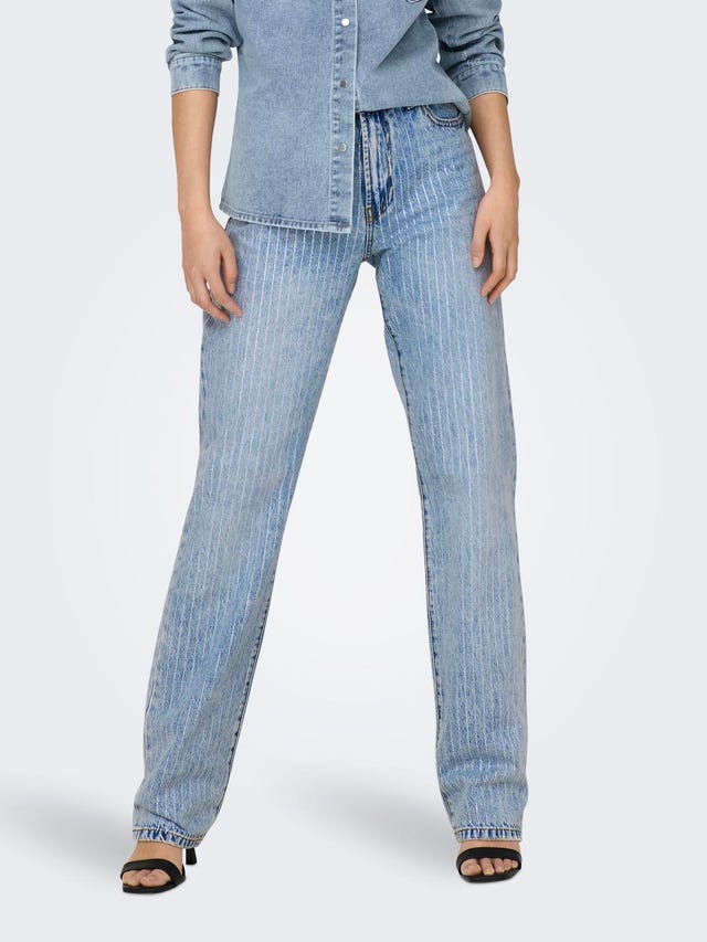 ONLY Krój prosty Średnia talia Jeans - 15297087
