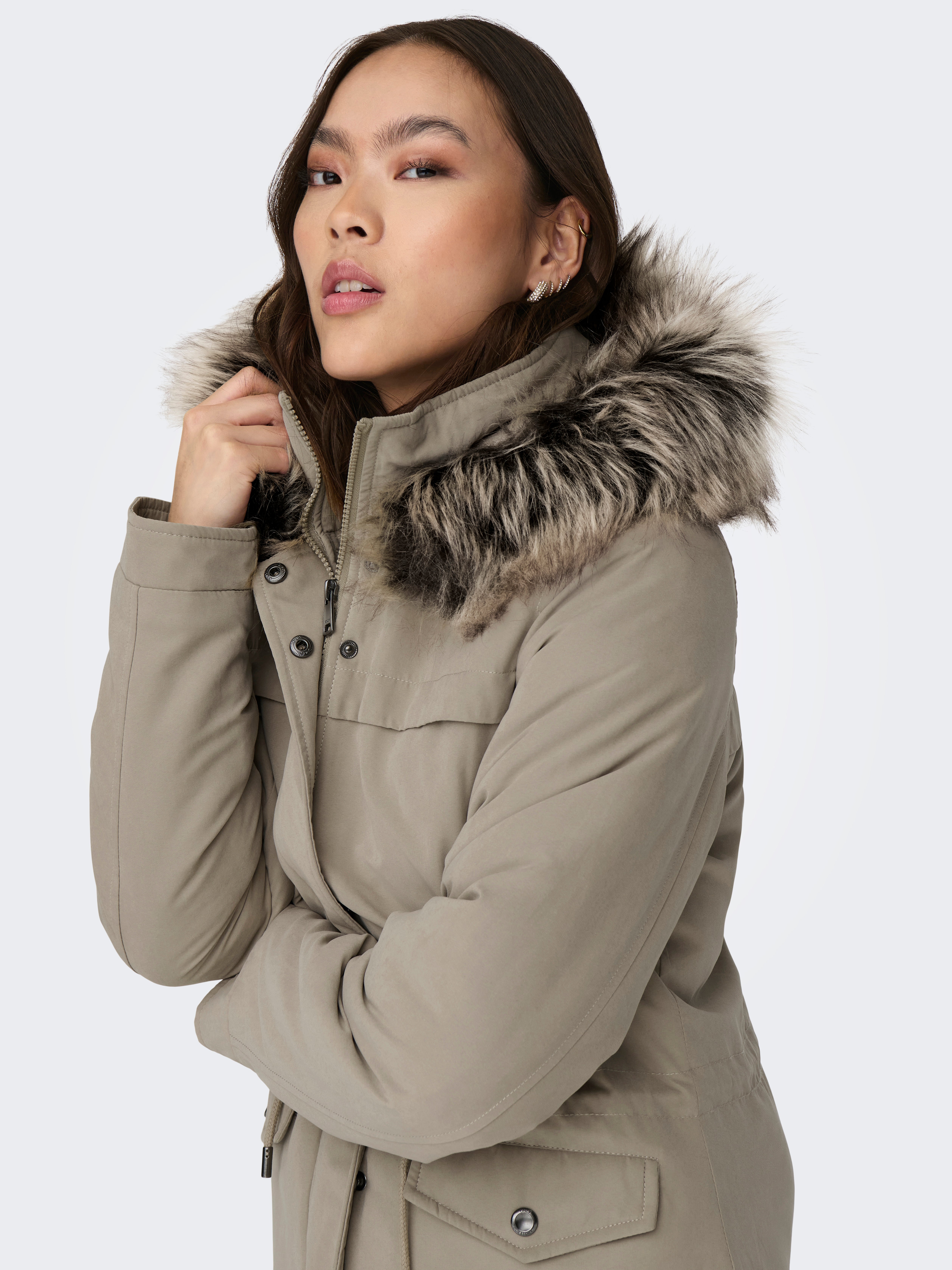 ONLNEWSTARLINE Langer Parka Mittelbraun ONLY