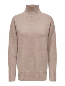 ONLY Knit sweat with high neck -Mocha Meringue - 15297172