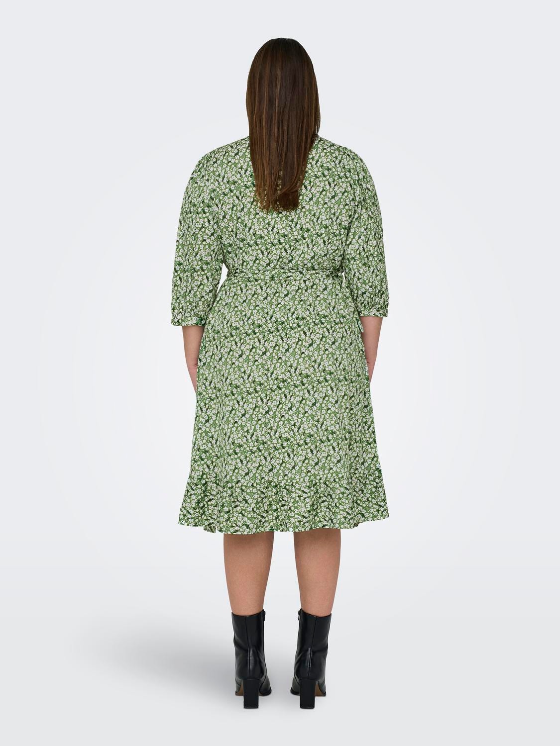 ONLY Curvy midi Slå-om kjole  -Willow Bough - 15297259