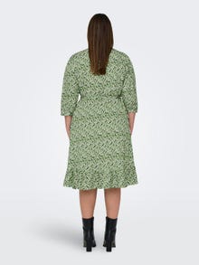 ONLY Curvy midi Slå-om kjole  -Willow Bough - 15297259