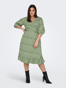 ONLY Curvy midi wrap dress -Willow Bough - 15297259