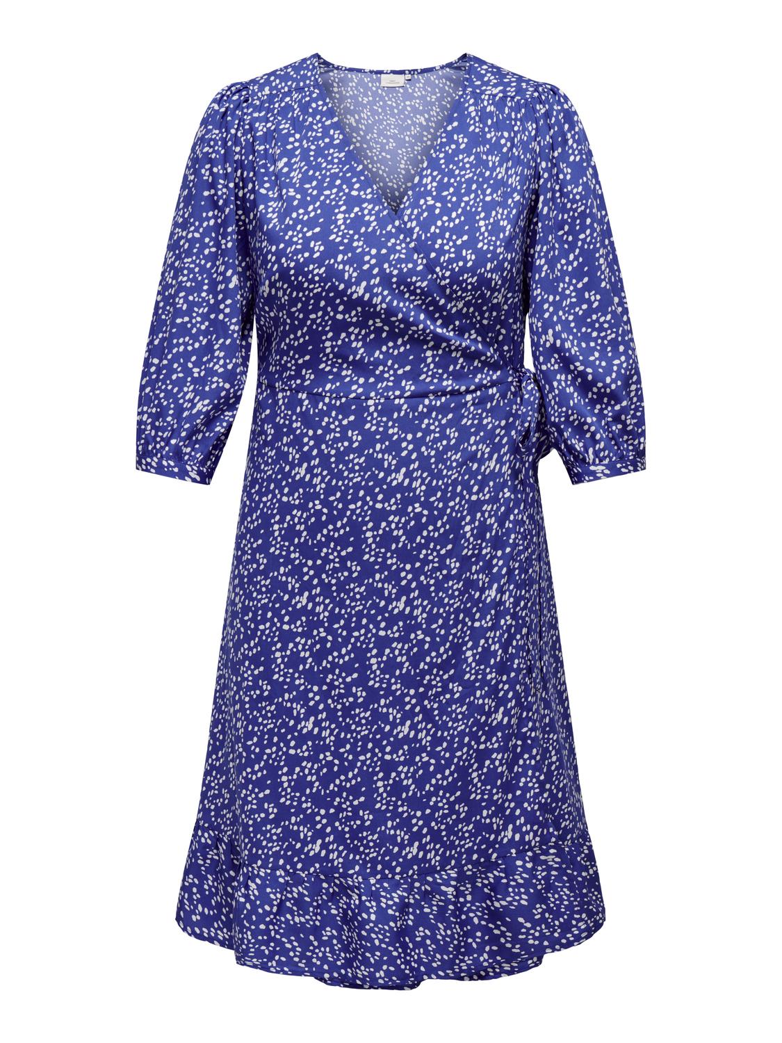 ONLY Curvy midi wrap dress -Dazzling Blue - 15297259