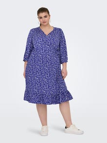ONLY Curvy midi wrap dress -Dazzling Blue - 15297259