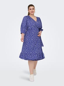 ONLY Regular Fit V-Neck Midi dress -Dazzling Blue - 15297259