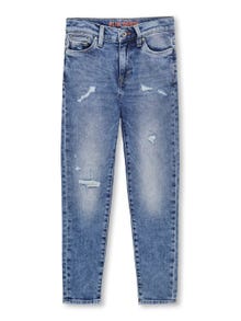 ONLY Tapered Fit Mid waist Jeans -Medium Blue Denim - 15297275