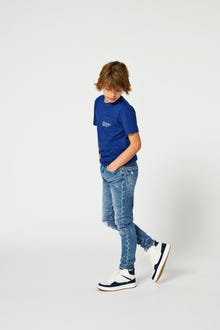 ONLY KOBDENVER Mellemhøj talje Tapered fit Jeans -Medium Blue Denim - 15297275